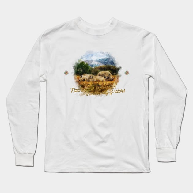 Nature finds expression in the beauty of colors Long Sleeve T-Shirt by NT1